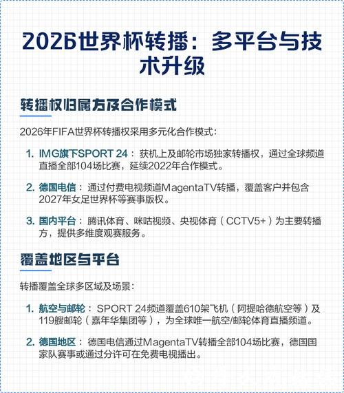 2026世界杯直播平台及观看指南 2026世界杯直播平台及观看指南